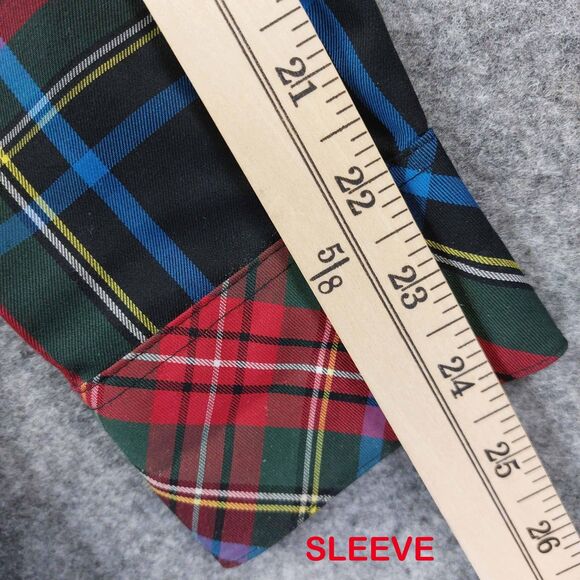 Foxcroft Shirt Womens Sz 10 Black Red Plaid Wrinkle Free Shaped Fit Long Sleeve - Picture 7 of 10
